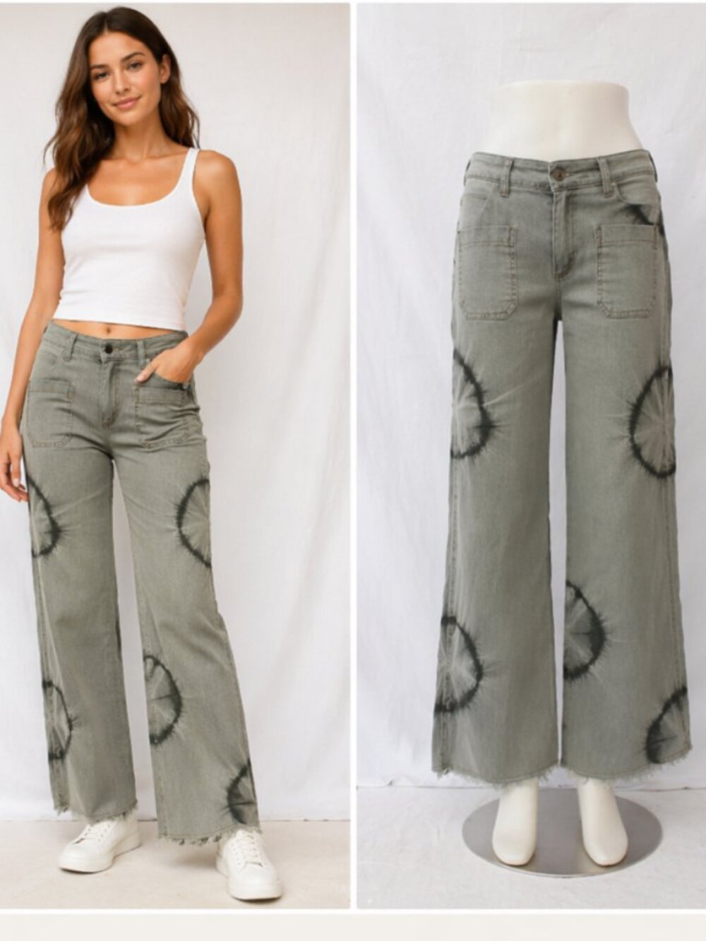 Renatta & Go Stretch Wide Leg Jeans EU 36 – Made in Spain – Elastic Stretch Deni